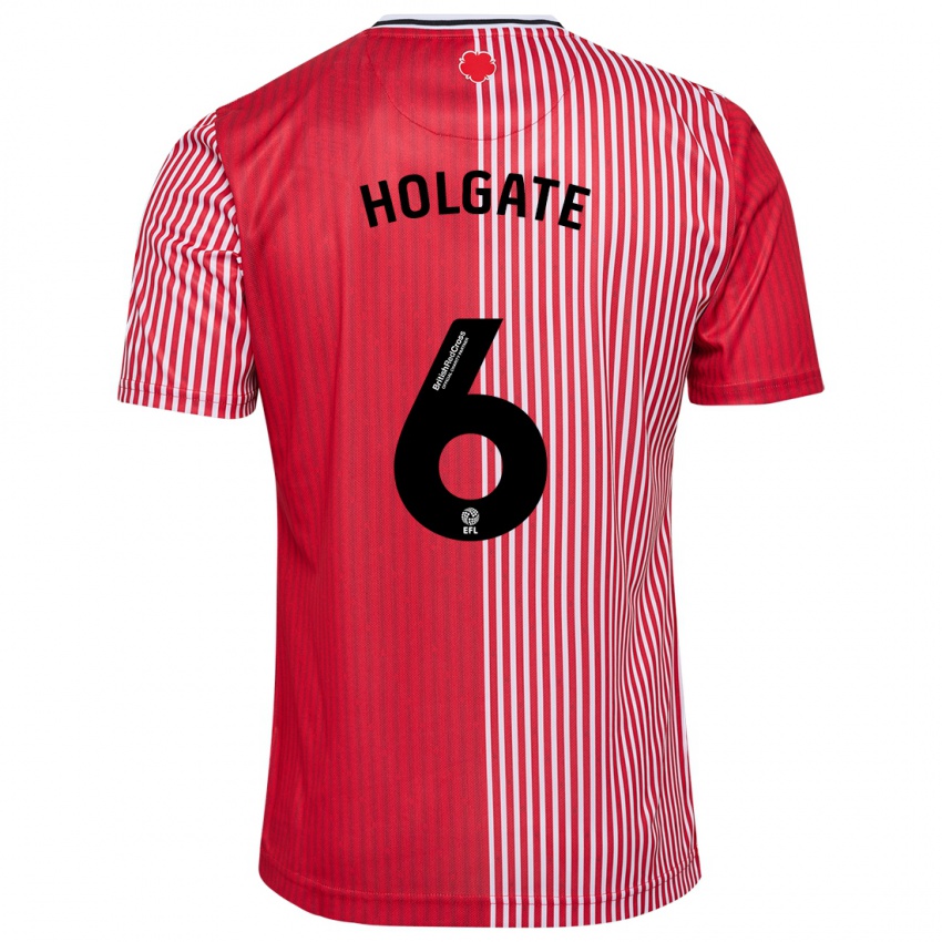 Herren Mason Holgate #6 Rot Heimtrikot Trikot 2023/24 T-Shirt Österreich