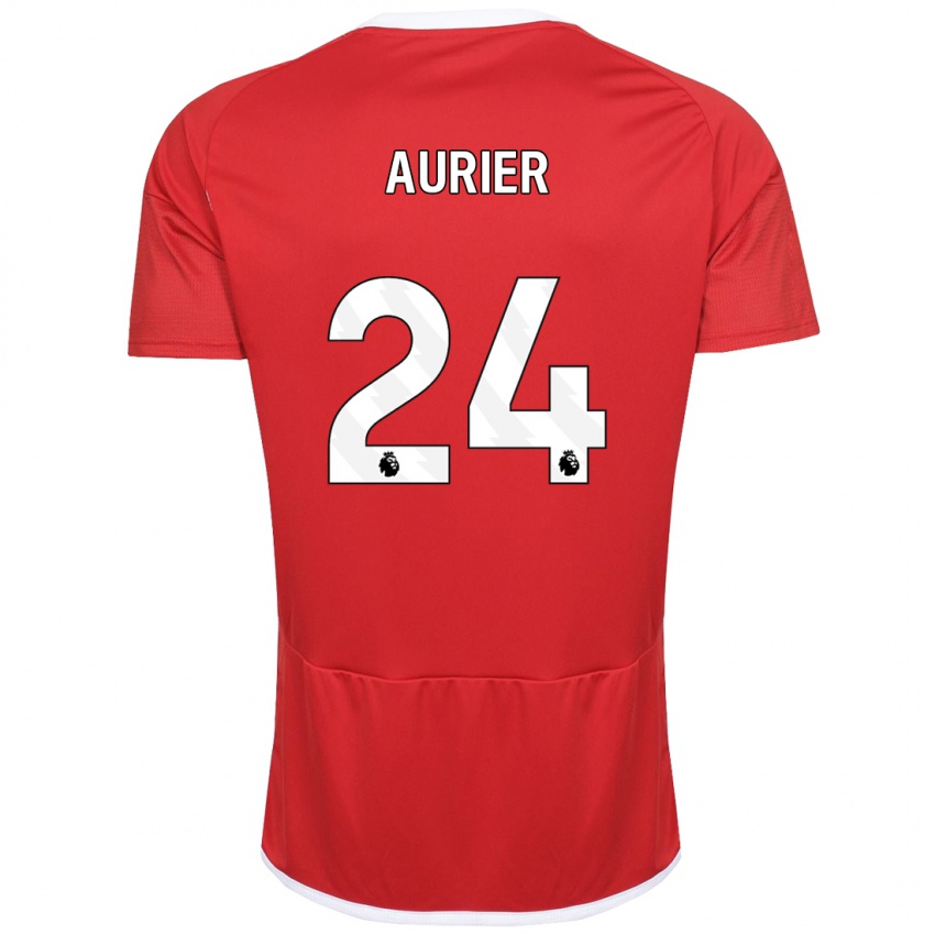 Herren Serge Aurier #24 Rot Heimtrikot Trikot 2023/24 T-Shirt Österreich