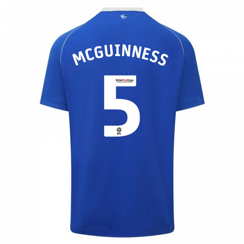 Herren Mark Mcguinness #5 Blau Heimtrikot Trikot 2023/24 T-Shirt Österreich