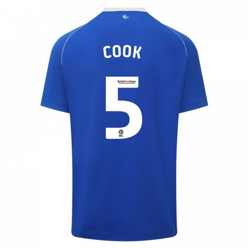 Herren Freddie Cook #5 Blau Heimtrikot Trikot 2023/24 T-Shirt Österreich