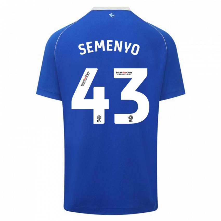 Herren Jai Semenyo #43 Blau Heimtrikot Trikot 2023/24 T-Shirt Österreich