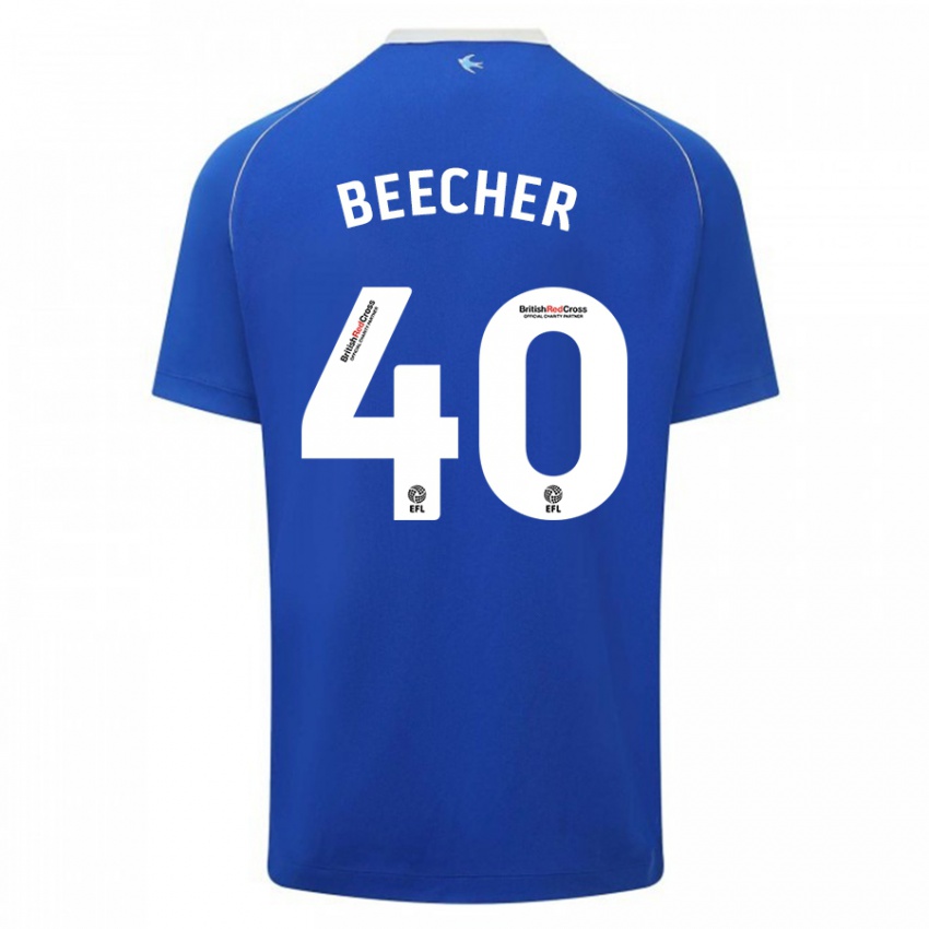 Herren Josh Beecher #40 Blau Heimtrikot Trikot 2023/24 T-Shirt Österreich