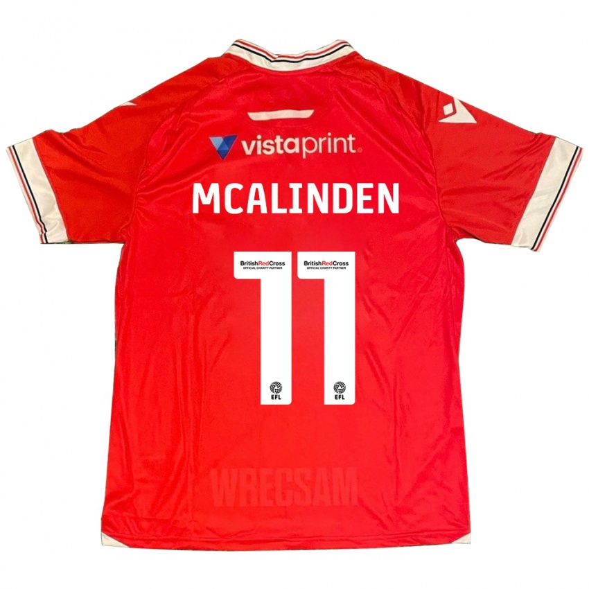 Herren Liam Mcalinden #11 Rot Heimtrikot Trikot 2023/24 T-Shirt Österreich