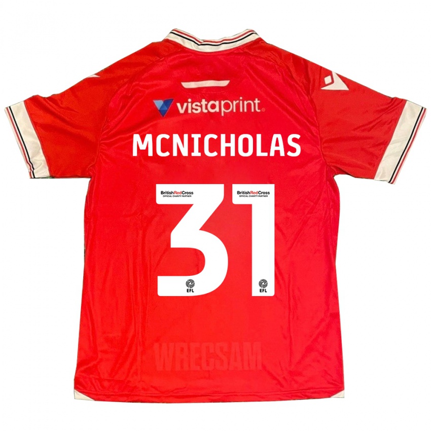 Herren Luke Mcnicholas #31 Rot Heimtrikot Trikot 2023/24 T-Shirt Österreich