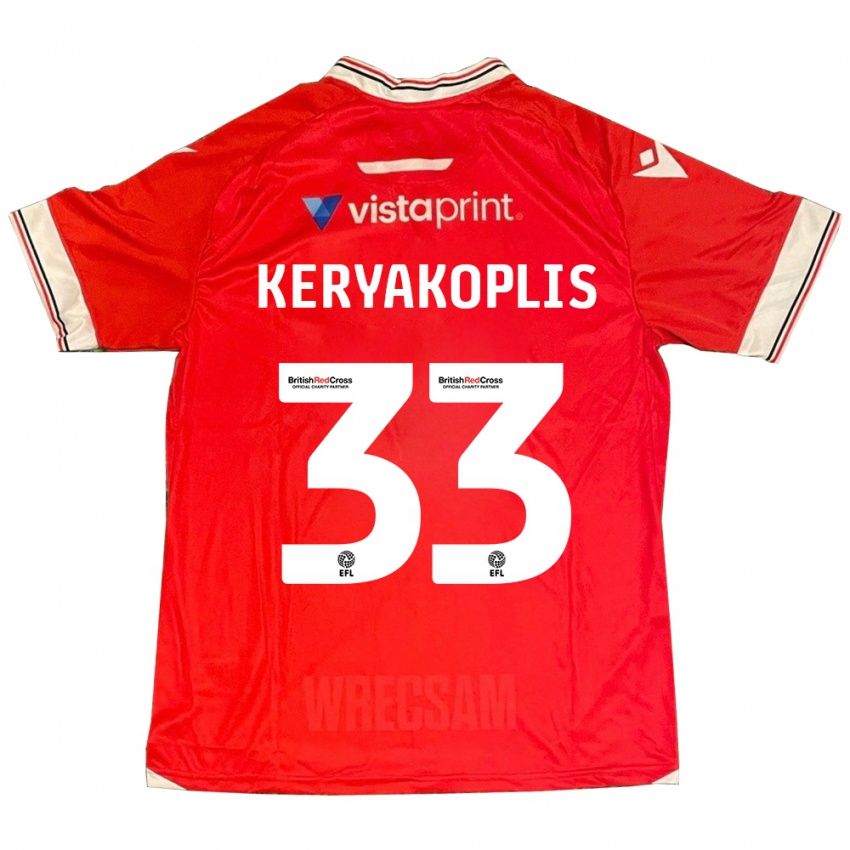 Herren Hannah Keryakoplis #33 Rot Heimtrikot Trikot 2023/24 T-Shirt Österreich