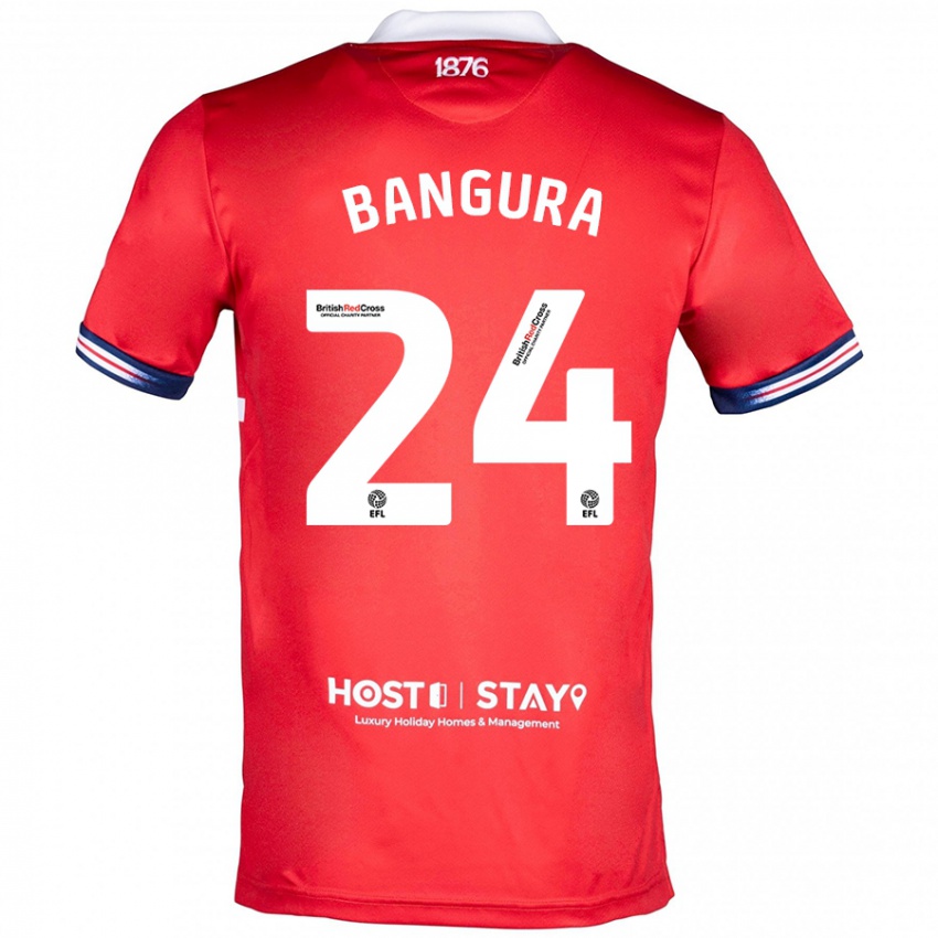 Herren Alex Bangura #24 Rot Heimtrikot Trikot 2023/24 T-Shirt Österreich