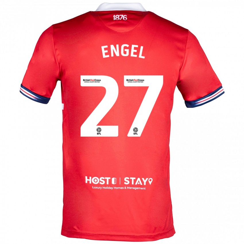 Herren Lukas Engel #27 Rot Heimtrikot Trikot 2023/24 T-Shirt Österreich