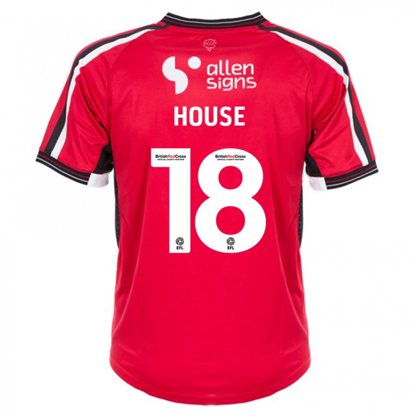 Herren Ben House #18 Rot Heimtrikot Trikot 2023/24 T-Shirt Österreich