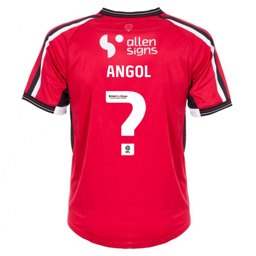 Herren Mekhi Angol #0 Rot Heimtrikot Trikot 2023/24 T-Shirt Österreich