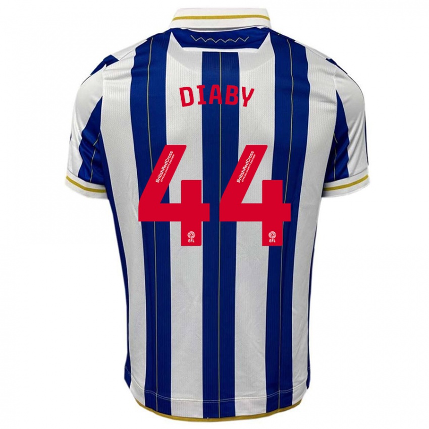 Herren Momo Diaby #44 Blau Weiss Heimtrikot Trikot 2023/24 T-Shirt Österreich