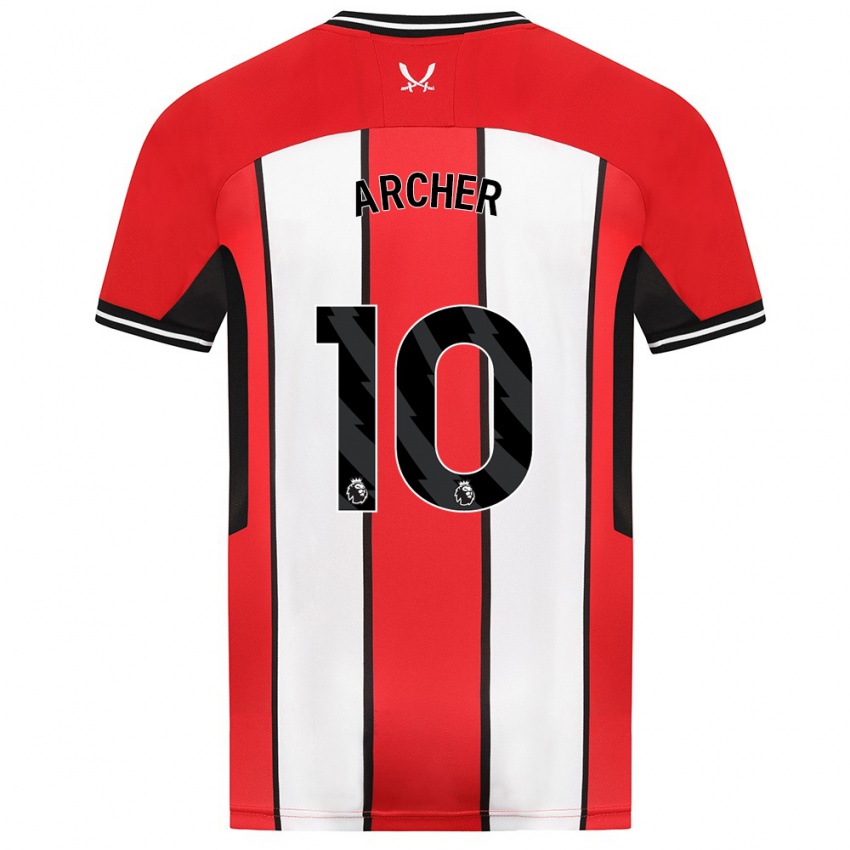 Herren Cameron Archer #10 Rot Heimtrikot Trikot 2023/24 T-Shirt Österreich