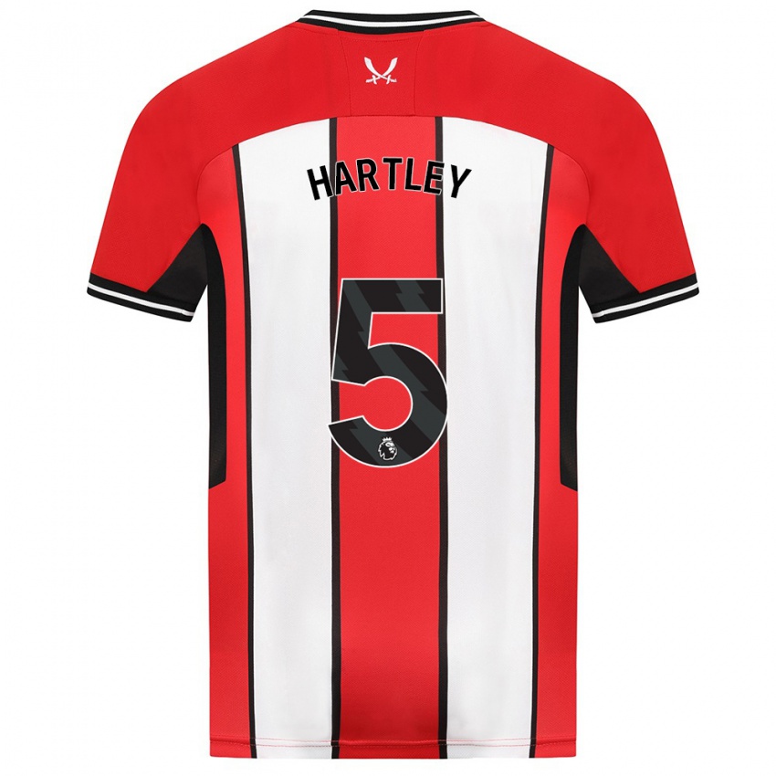 Herren Naomi Hartley #5 Rot Heimtrikot Trikot 2023/24 T-Shirt Österreich