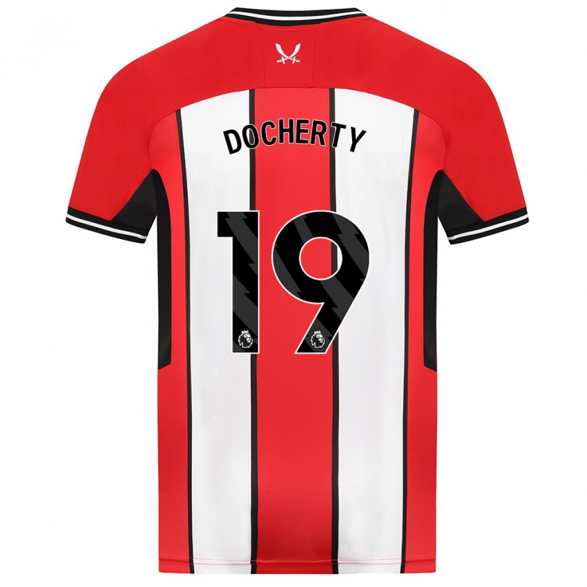 Herren Charley Docherty #19 Rot Heimtrikot Trikot 2023/24 T-Shirt Österreich