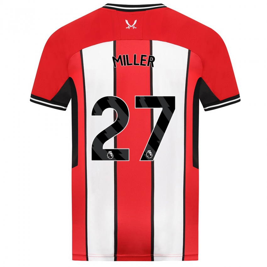 Herren Lara Miller #27 Rot Heimtrikot Trikot 2023/24 T-Shirt Österreich