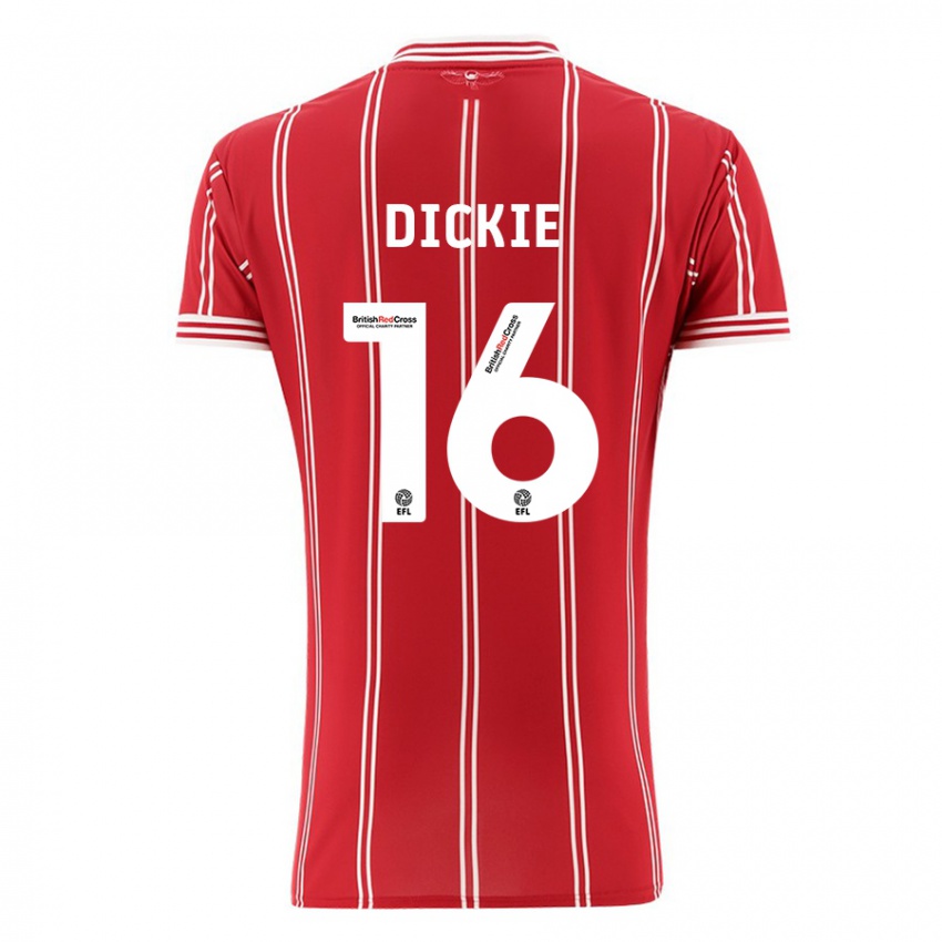 Herren Rob Dickie #16 Rot Heimtrikot Trikot 2023/24 T-Shirt Österreich