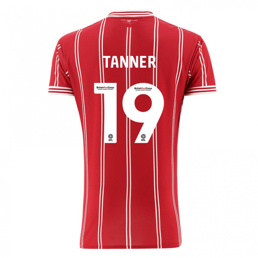 Herren George Tanner #19 Rot Heimtrikot Trikot 2023/24 T-Shirt Österreich