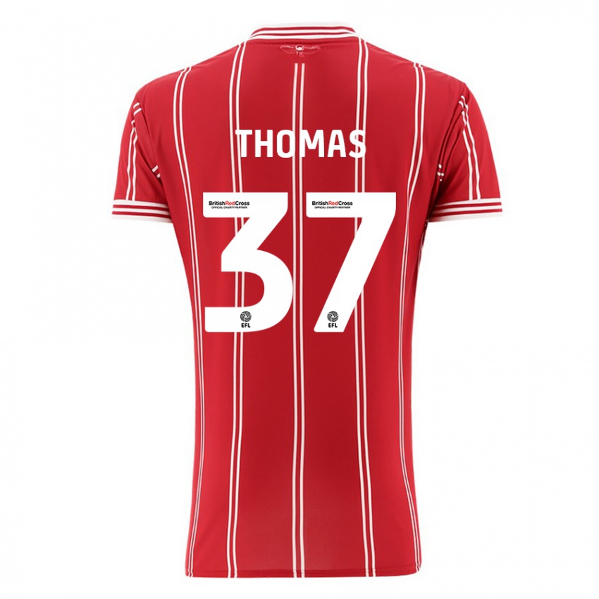 Herren Olly Thomas #37 Rot Heimtrikot Trikot 2023/24 T-Shirt Österreich