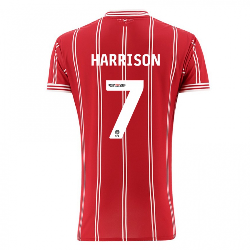 Herren Abi Harrison #7 Rot Heimtrikot Trikot 2023/24 T-Shirt Österreich