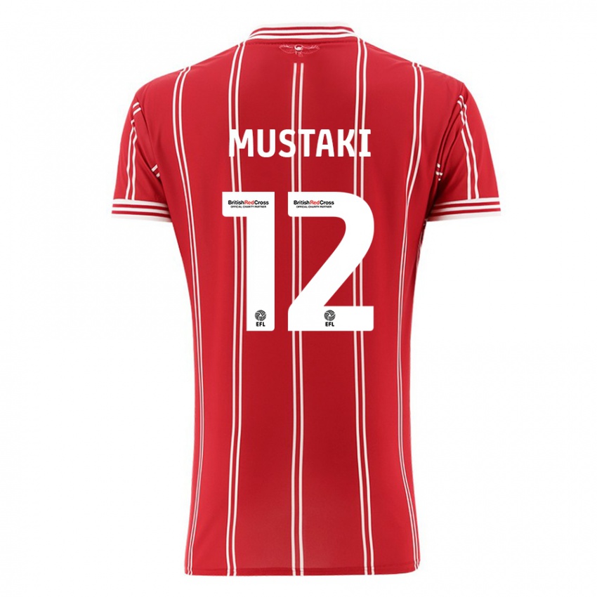 Herren Chloe Mustaki #12 Rot Heimtrikot Trikot 2023/24 T-Shirt Österreich