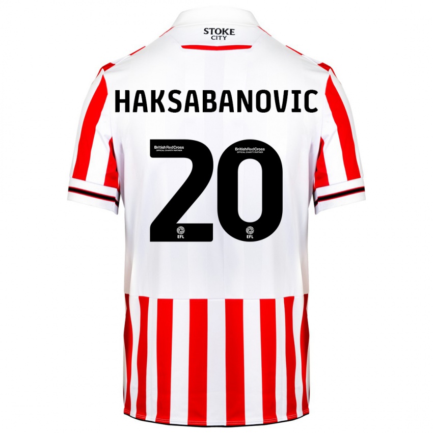 Herren Sead Hakšabanović #20 Rot-Weiss Heimtrikot Trikot 2023/24 T-Shirt Österreich