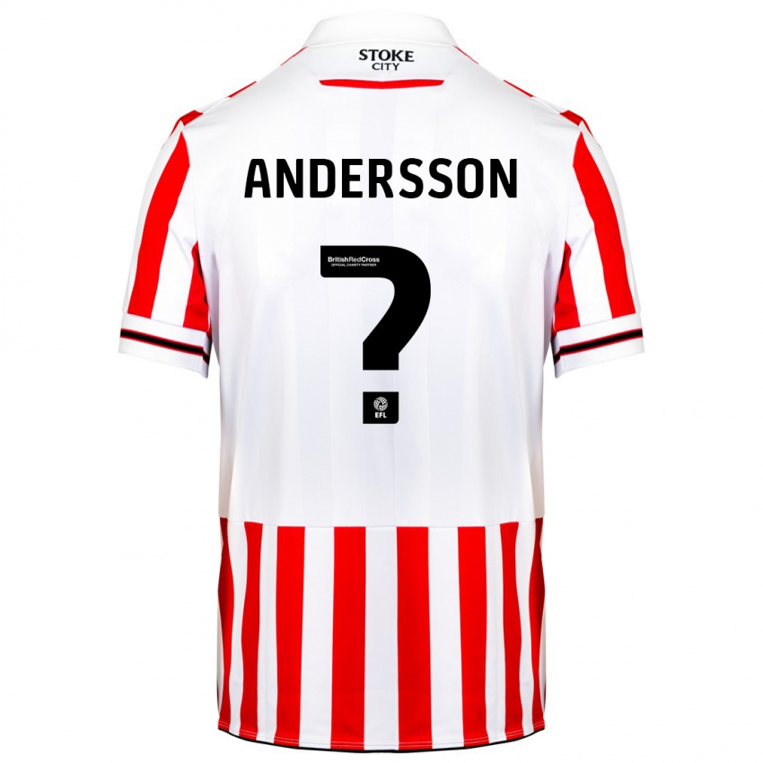 Herren Edwin Andersson #0 Rot-Weiss Heimtrikot Trikot 2023/24 T-Shirt Österreich