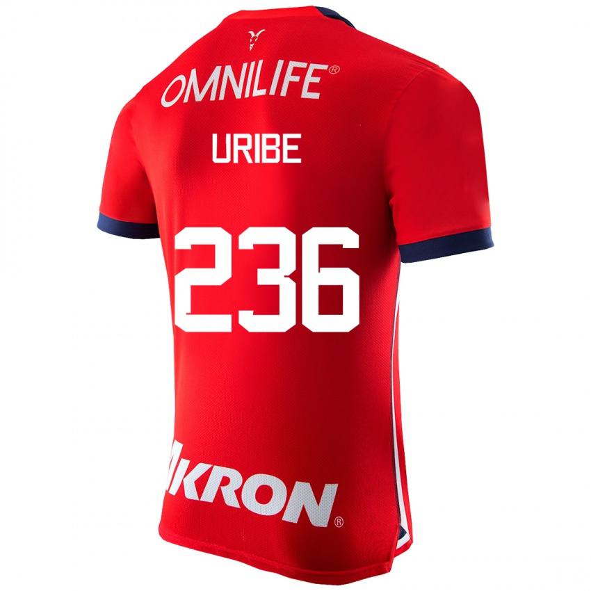 Herren Juan Uribe #236 Rot Heimtrikot Trikot 2023/24 T-Shirt Österreich