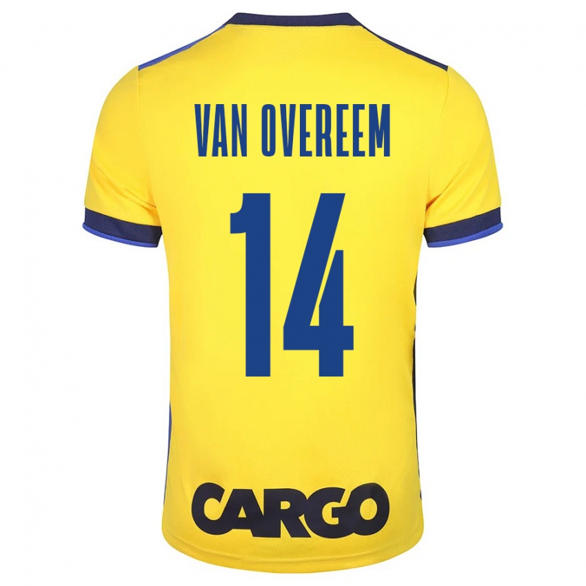 Herren Joris Van Overeem #14 Gelb Heimtrikot Trikot 2023/24 T-Shirt Österreich