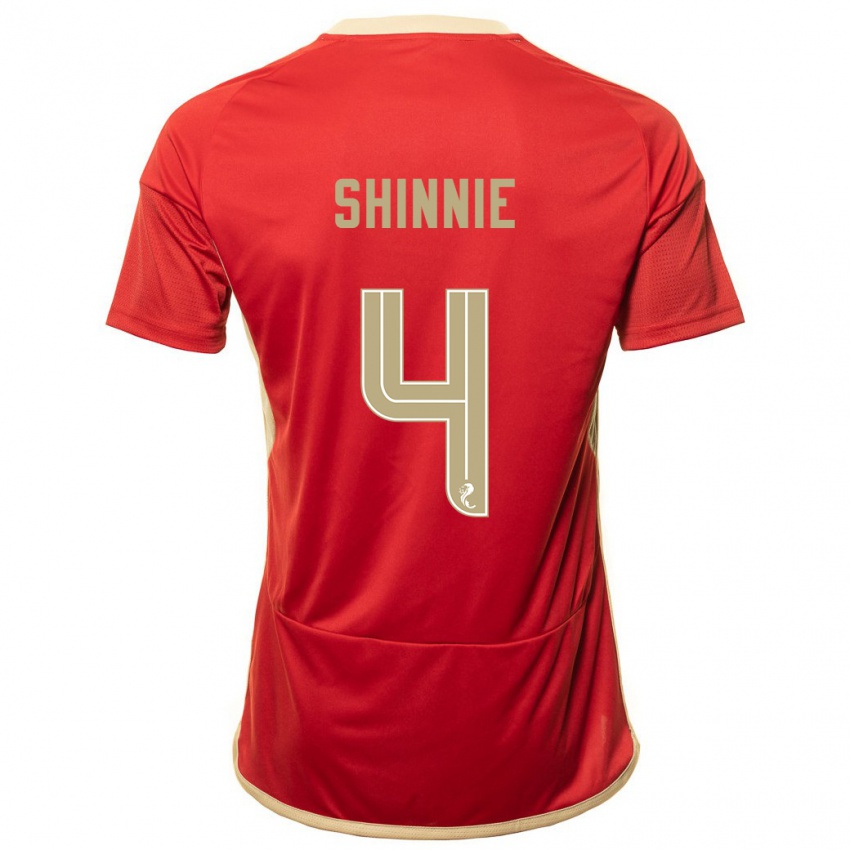 Herren Graeme Shinnie #4 Rot Heimtrikot Trikot 2023/24 T-Shirt Österreich