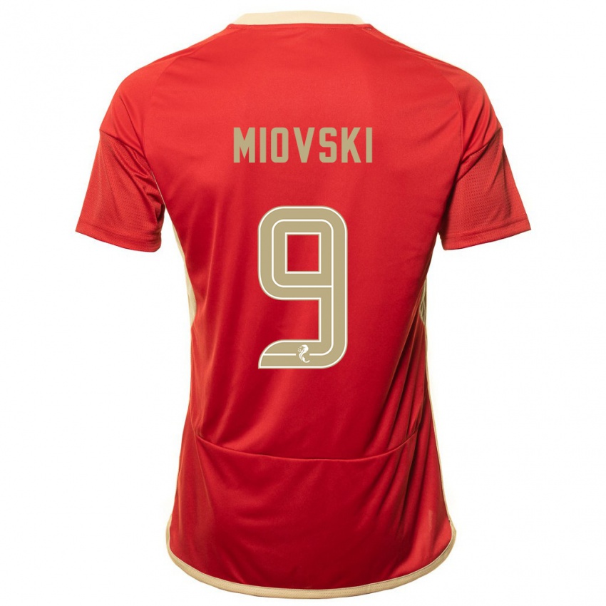 Herren Bojan Miovski #9 Rot Heimtrikot Trikot 2023/24 T-Shirt Österreich