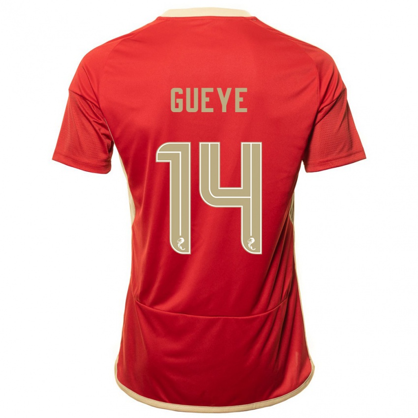 Herren Pape Habib Gueye #14 Rot Heimtrikot Trikot 2023/24 T-Shirt Österreich