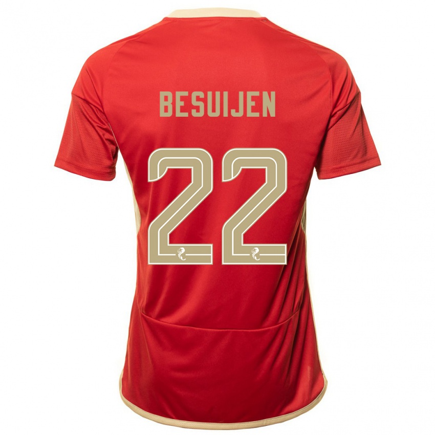 Herren Vicente Besuijen #22 Rot Heimtrikot Trikot 2023/24 T-Shirt Österreich