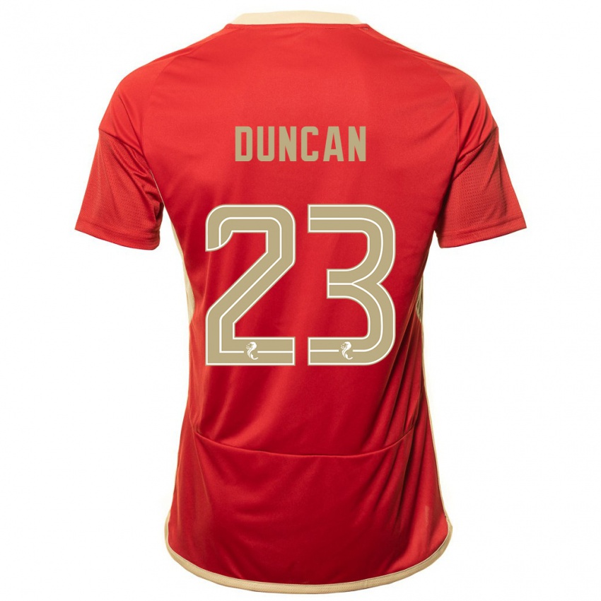 Herren Ryan Duncan #23 Rot Heimtrikot Trikot 2023/24 T-Shirt Österreich