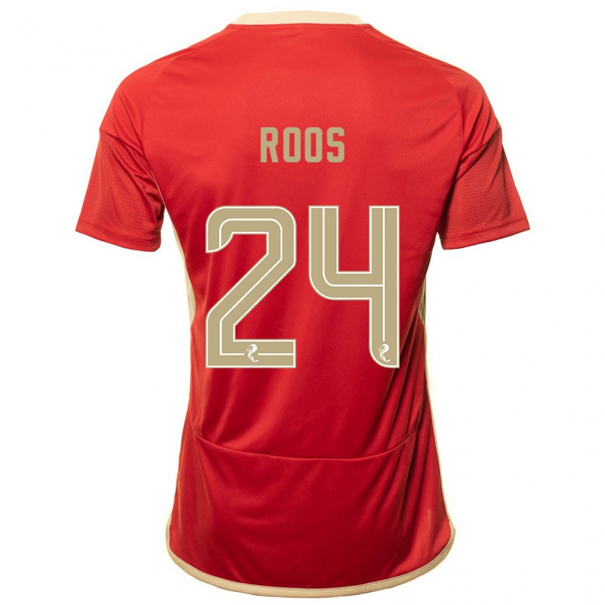 Herren Kelle Roos #24 Rot Heimtrikot Trikot 2023/24 T-Shirt Österreich