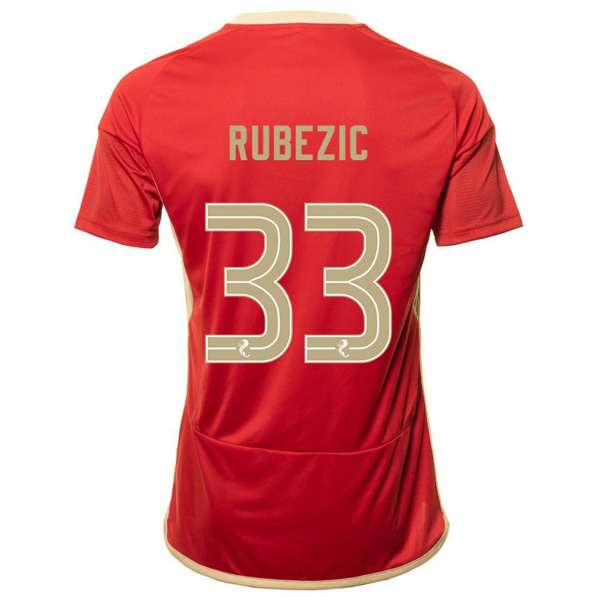 Herren Slobodan Rubezic #33 Rot Heimtrikot Trikot 2023/24 T-Shirt Österreich