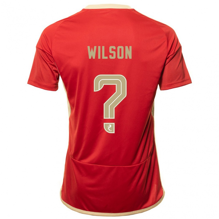 Herren Cameron Wilson #0 Rot Heimtrikot Trikot 2023/24 T-Shirt Österreich