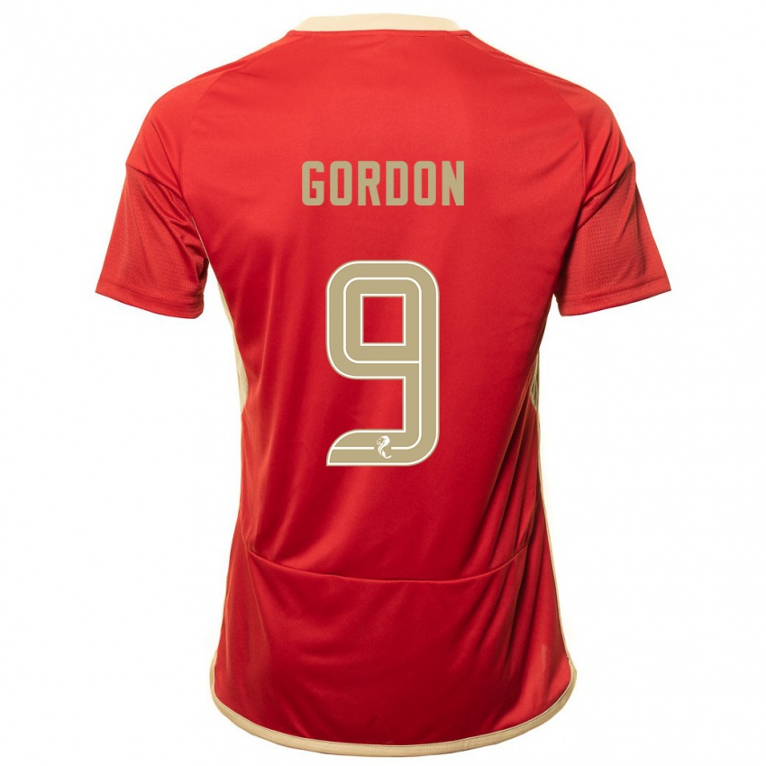 Herren Lauren Gordon #9 Rot Heimtrikot Trikot 2023/24 T-Shirt Österreich