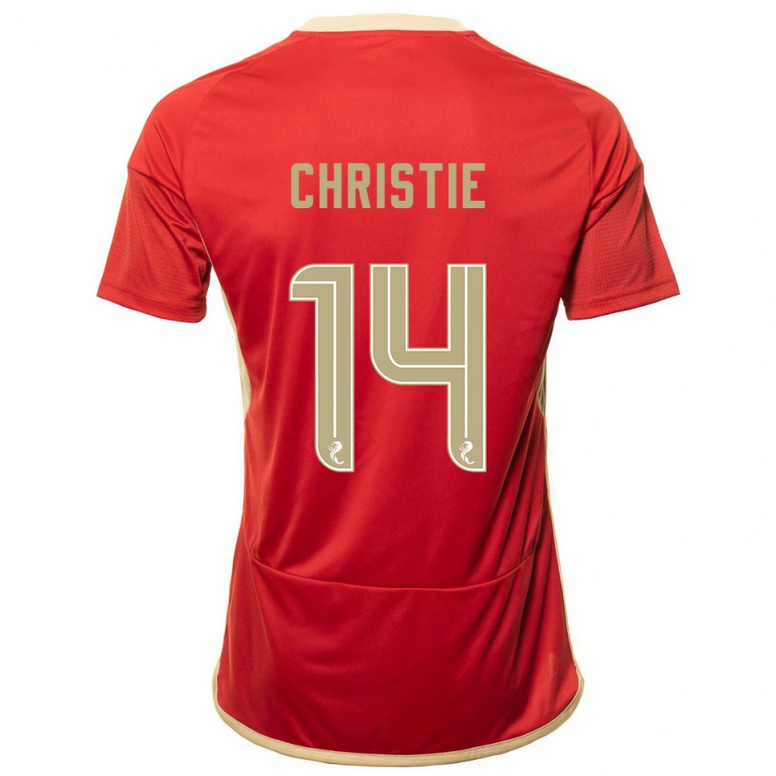 Herren Mya Christie #14 Rot Heimtrikot Trikot 2023/24 T-Shirt Österreich