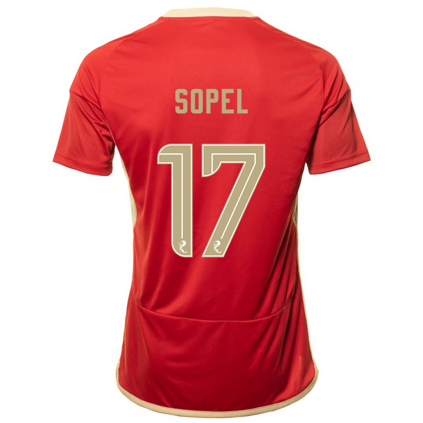 Herren Nadia Sopel #17 Rot Heimtrikot Trikot 2023/24 T-Shirt Österreich