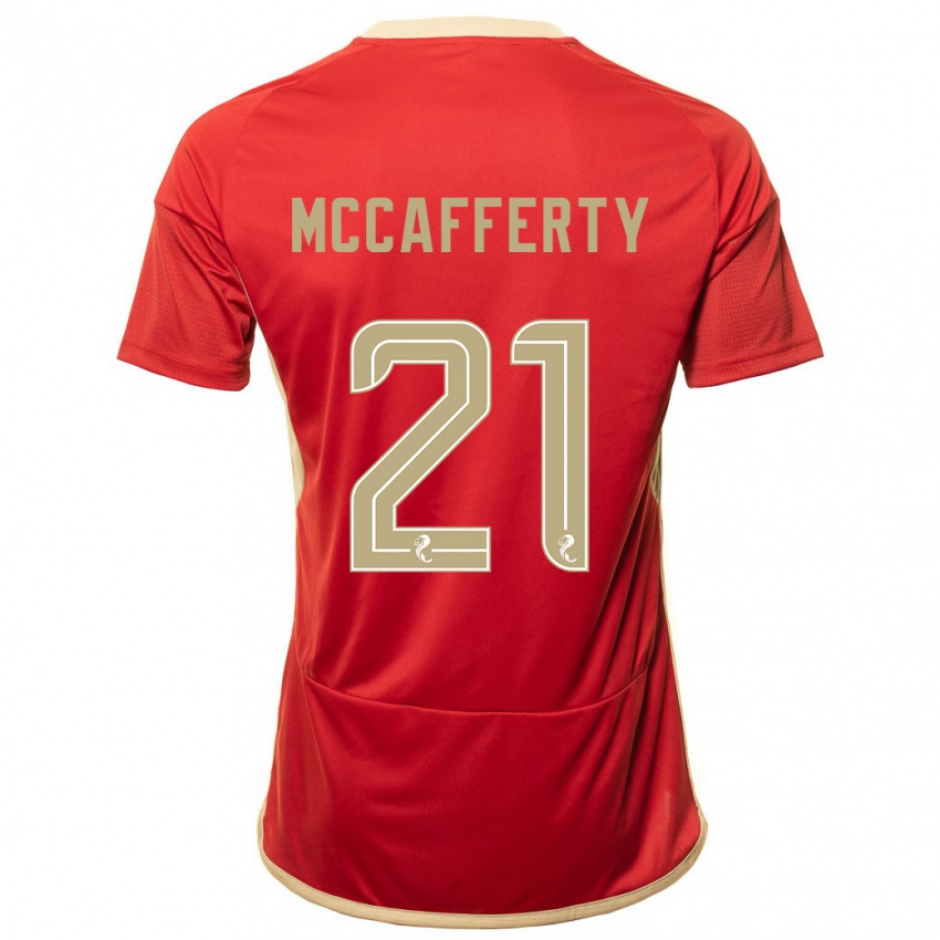 Herren Eirinn Mccafferty #21 Rot Heimtrikot Trikot 2023/24 T-Shirt Österreich