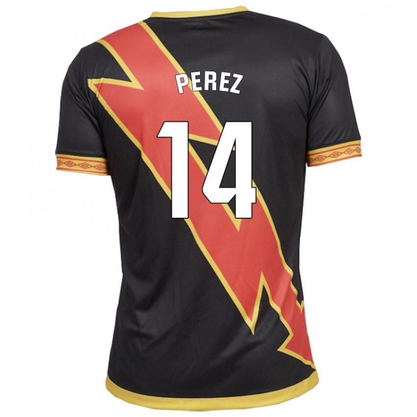 Herren Kike Pérez #14 Schwarz Auswärtstrikot Trikot 2023/24 T-Shirt Österreich