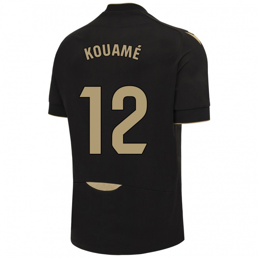 Herren Rominigue Kouamé #12 Schwarz Auswärtstrikot Trikot 2023/24 T-Shirt Österreich