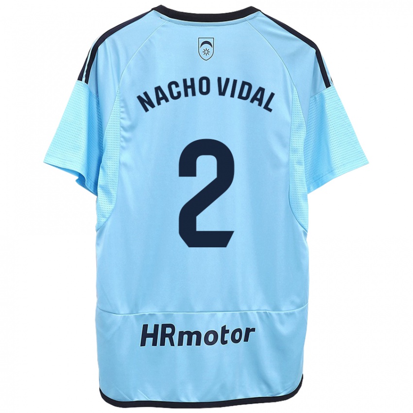 Herren Nacho Vidal #2 Blau Auswärtstrikot Trikot 2023/24 T-Shirt Österreich