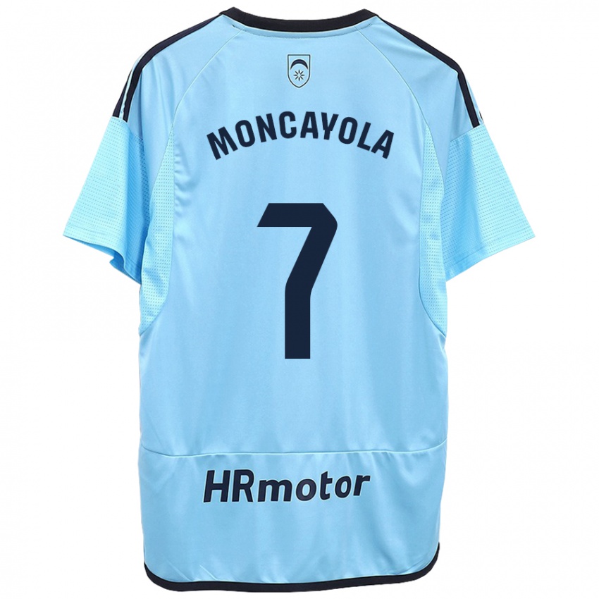 Herren Jon Moncayola #7 Blau Auswärtstrikot Trikot 2023/24 T-Shirt Österreich