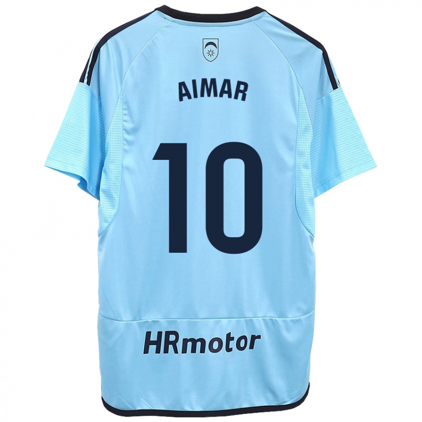 Herren Aimar Oroz #10 Blau Auswärtstrikot Trikot 2023/24 T-Shirt Österreich