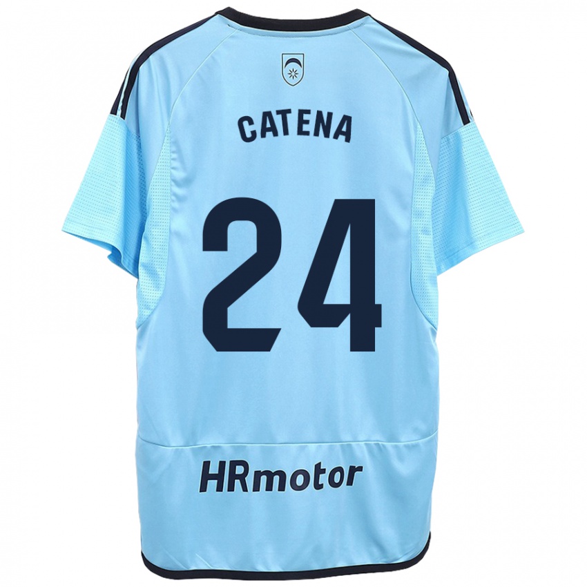 Herren Alejandro Catena #24 Blau Auswärtstrikot Trikot 2023/24 T-Shirt Österreich