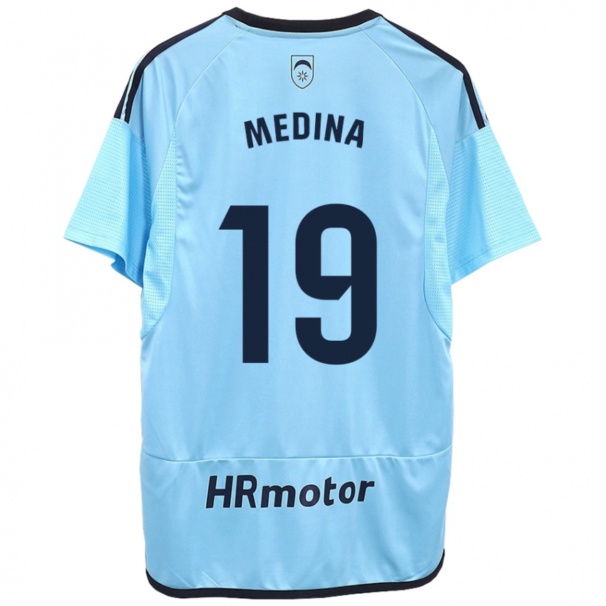 Herren Arantxa Medina Torreblanca #19 Blau Auswärtstrikot Trikot 2023/24 T-Shirt Österreich