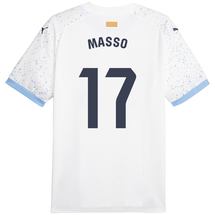 Herren Ainoa Massó #17 Weiß Auswärtstrikot Trikot 2023/24 T-Shirt Österreich