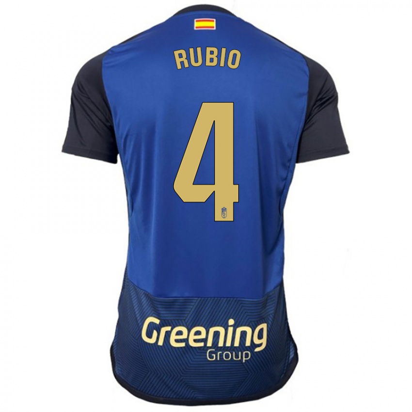 Herren Miguel Rubio #4 Marine Auswärtstrikot Trikot 2023/24 T-Shirt Österreich