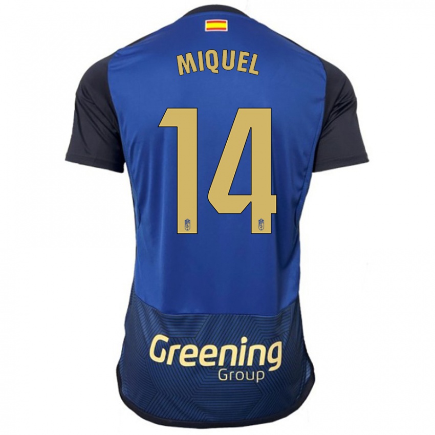 Herren Ignasi Miquel #14 Marine Auswärtstrikot Trikot 2023/24 T-Shirt Österreich