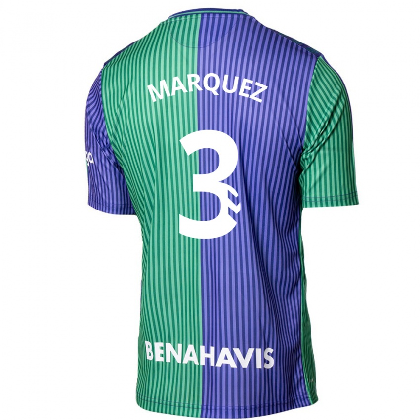 Herren David Márquez #3 Grün Blau Auswärtstrikot Trikot 2023/24 T-Shirt Österreich